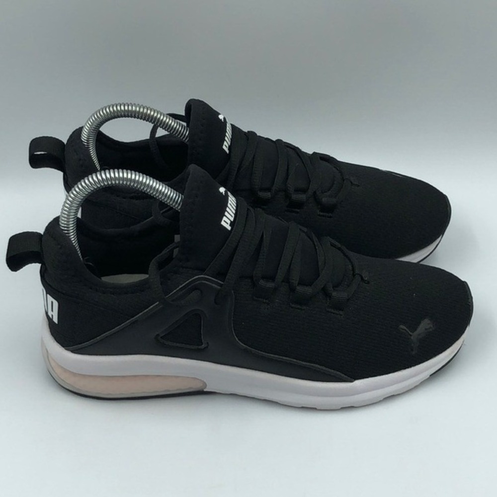 Puma Electron 2 Black White Running Shoes 386260-04 Women's Sz 7.5